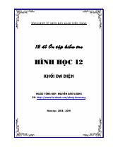 12 đề trắc nghiệm ôn tập kiểm tra 1 tiết Hình học 12 chương 1 có đáp án